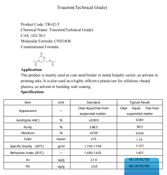 Triacetin(Food/Tech grade)(图2)